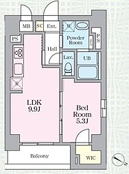 SARA東日本橋 1LDKの間取図画像