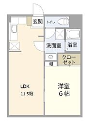 ハイムグランデール 1LDKの間取図画像