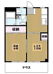 ドエル・アルス神大寺1 2DKの間取図画像