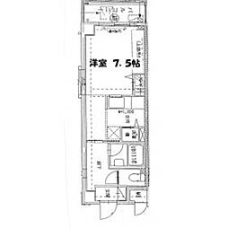オアーゼ東船橋 3階1Kの間取り