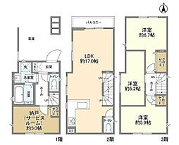 Kolet東浦和18 1階3SLDKの間取り