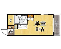 ハッピーエステート大濠 ワンルームの間取図画像