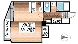 JR総武線 大久保駅 徒歩5分の賃貸マンション 1階1LDKの間取り