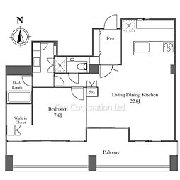 原宿プラザ 5階1LDKの間取り