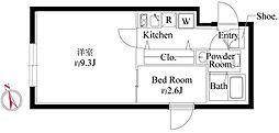 レジデンス北新宿 2Kの間取図画像