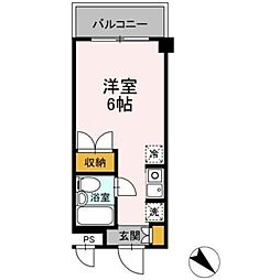 リッチマウント ワンルームの間取図画像
