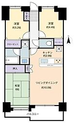 リーベスト本厚木 3LDKの間取図画像