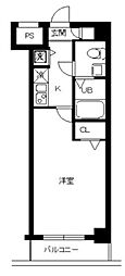 スカイコート錦糸町 1Kの間取図画像