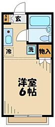 グリーンハイツ 1Kの間取図画像
