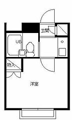 スカイピアさがみ野2Ｃ 1階1Kの間取り