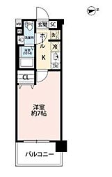 プレール・ドゥーク西川口II 4階1Kの間取り