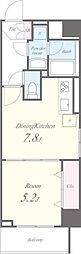 クレール 1DKの間取図画像
