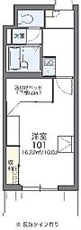 レオパレスパルコートD 1Kの間取図画像