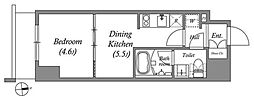 QUALITAS浅草橋 1DKの間取図画像