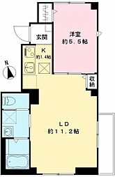 ラルゴ アミーチェ 1LDKの間取図画像