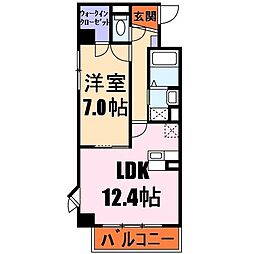 アバンツァート 1LDKの間取図画像