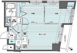 トーシンフェニックス日本橋蛎殻町弐番館 2DKの間取図画像