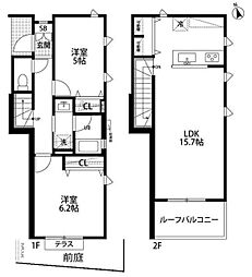 Felice Due 2LDKの間取り