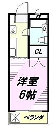 エスポアール・タケオ 1Kの間取図画像