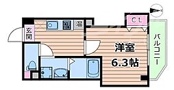 Osaka Metro谷町線 野江内代駅 徒歩11分の賃貸マンション 5階1Kの間取り