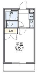レオパレスサンハイツ2 1Kの間取図画像
