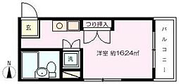 メゾンブロア ワンルームの間取図画像