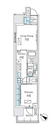 ロイヤルパークス有明 1LDKの間取図画像