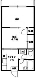 サマックスフジタ 2Kの間取図画像