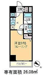 メイクスデザイン王子 9階1Kの間取り