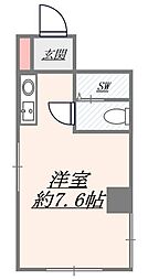 VillaJeunesse ワンルームの間取図画像