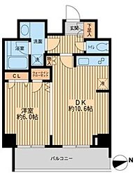 HF早稲田レジデンス2 1LDKの間取図画像