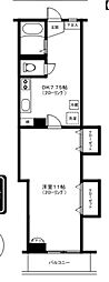 グリーンマンション 1DKの間取図画像
