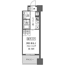ガーデン蒲田 1Kの間取図画像