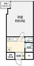ノア道玄坂 1Kの間取図画像