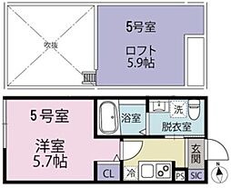 パークメゾン鷺沼 1Kの間取図画像