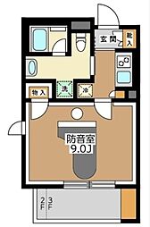 Ｓｏｎｏｒｉｔｅ池之端 3階1Kの間取り