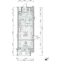 ミリアレジデンス東池袋 6階1DKの間取り