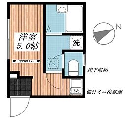 K-house西荻窪 1階ワンルームの間取り