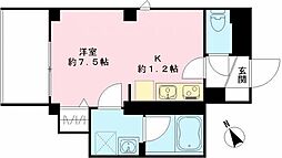 GEM西新宿(ZEH) ワンルームの間取図画像