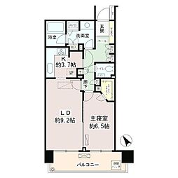 アクアシティ芝浦 1LDKの間取図画像