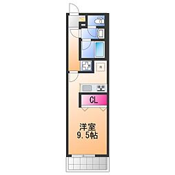 堺市堺区北三国ヶ丘町8丁アパート ワンルームの間取図画像