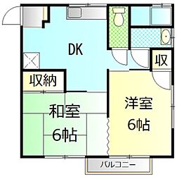 ハイム富士見B 2階