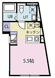 nobliss中野 2階ワンルームの間取り