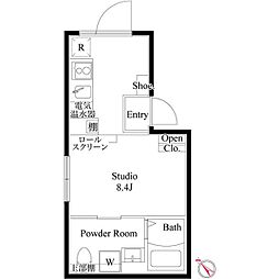 CASA PIAZZA練馬北町 3階ワンルームの間取り
