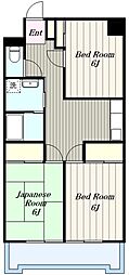 フラット座間 3DKの間取図画像