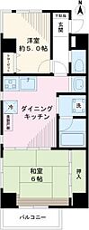 ブルーパロットアヤメ 2DKの間取図画像