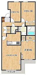 ランビニオン 3LDKの間取図画像