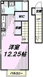 ファミール多摩平 2階ワンルームの間取り