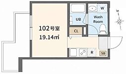 横浜市保土ケ谷区瀬戸ケ谷町アパート 1Kの間取図画像