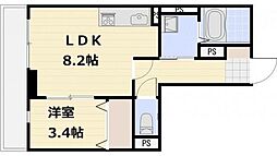 スマートグラン浦和岸町 3階1LDKの間取り